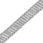 .925 Sterling Silver 5.00 Cttw Round-Cut Diamond "S" Link Bracelet (I-J Color, I3 Clarity) - Size 7.25
