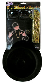 Adult 1980s Old School Rapper Halloween Costume Accessory Kit Run DMC Hip Hop