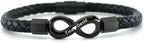 Personalized Leather Infinity Bracelet – Custom Engraved Braided Wristband Gift