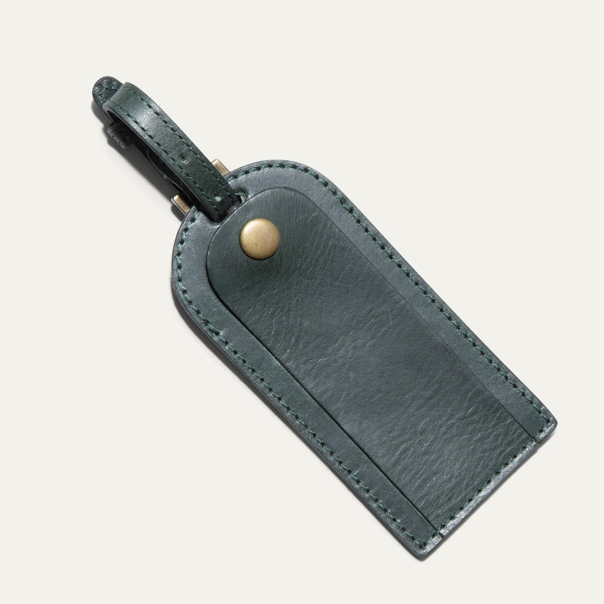 Rounded Leather Luggage Tag
