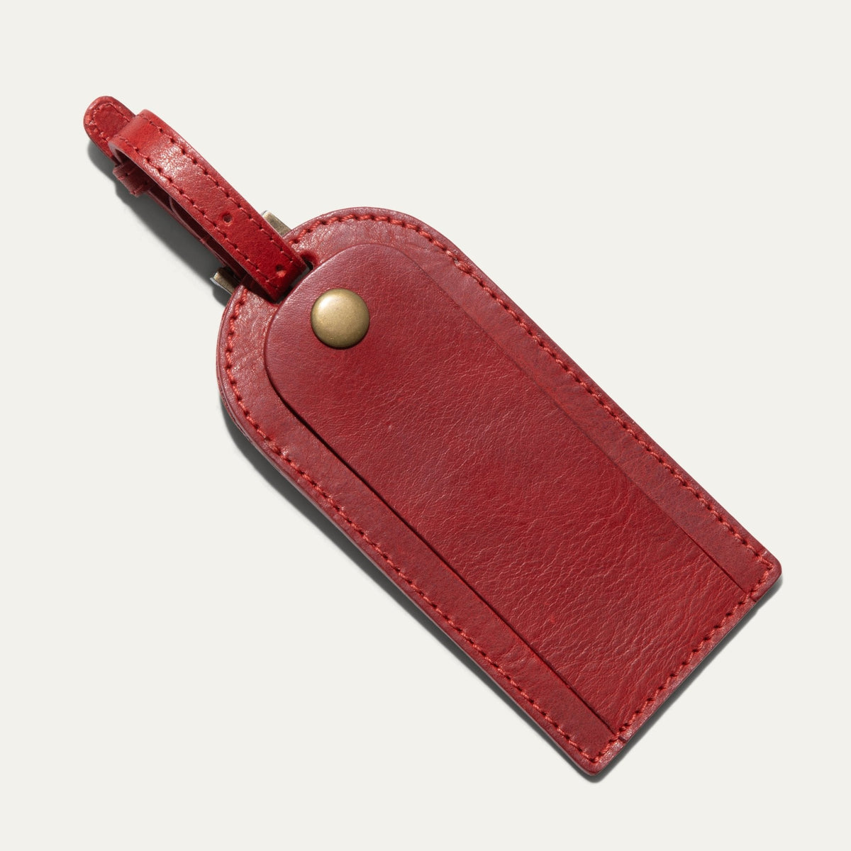 Rounded Leather Luggage Tag