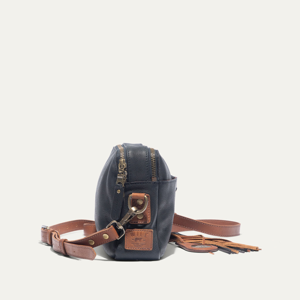 Everyday Double Zip Leather Crossbody