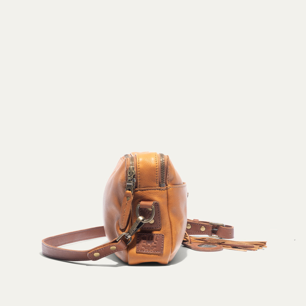Everyday Double Zip Leather Crossbody