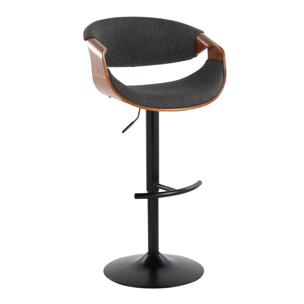 Curvo - Mid Century Modern Adjustable Barstool With Swivel (Set of 2)