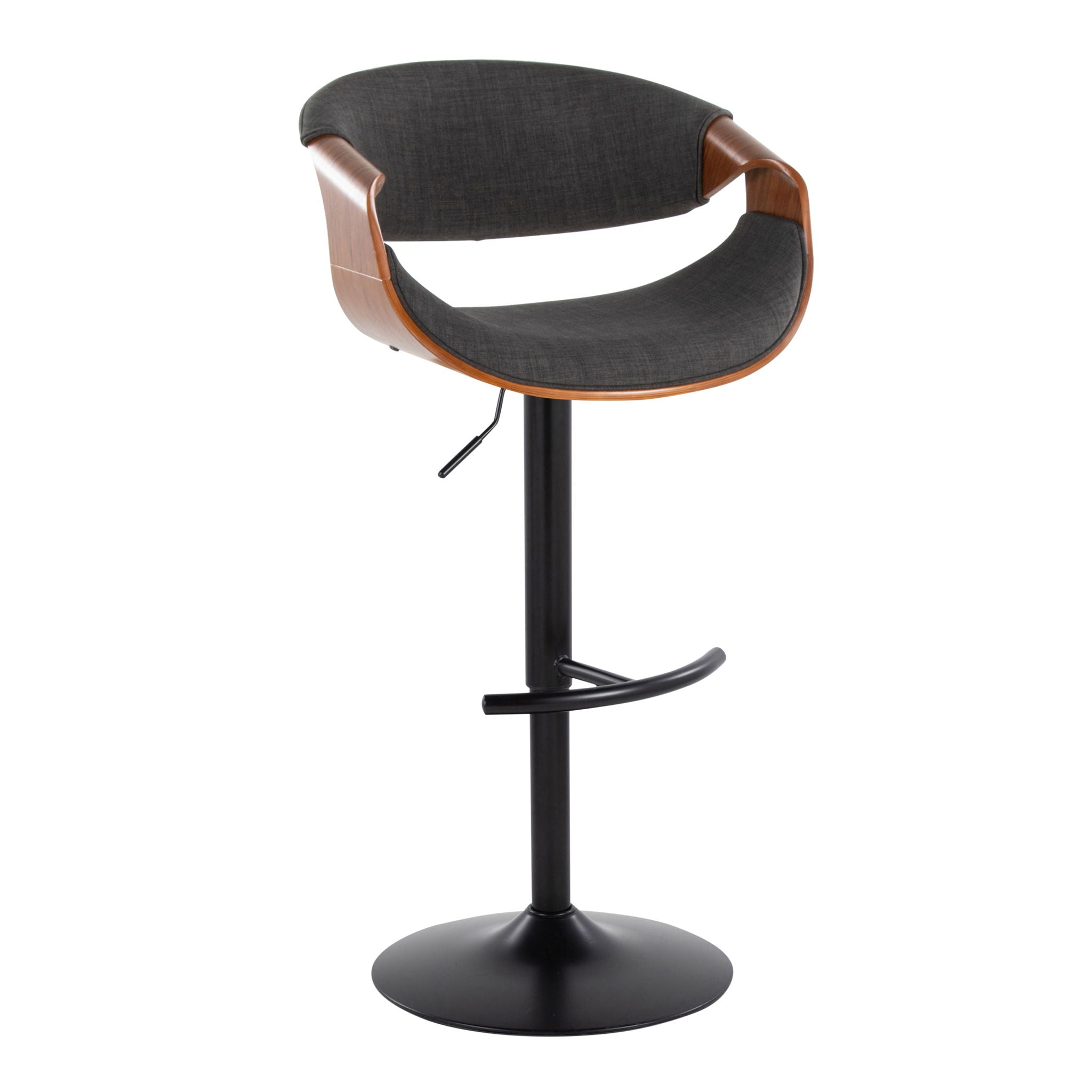 Curvo - Mid Century Modern Adjustable Barstool With Swivel (Set of 2)