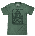 Smokey Bear "Fire Danger Very High Today" T-Shirt - Green