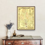 Vintage Map of Baltimore County, Maryland 1857