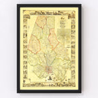 Vintage Map of Baltimore County, Maryland 1857