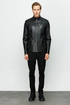 The Blanchard Black Leather Men Jacket
