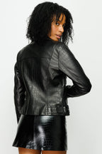 The Deytona Black Leather Women Jacket