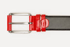 The Maratea Black & Red Leather Belt