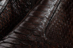 The Boss Brown Pythn Snk Zip-Up Leather Men Boot Limited Edition
