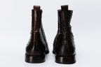 The Boss Brown Pythn Snk Zip-Up Leather Men Boot Limited Edition