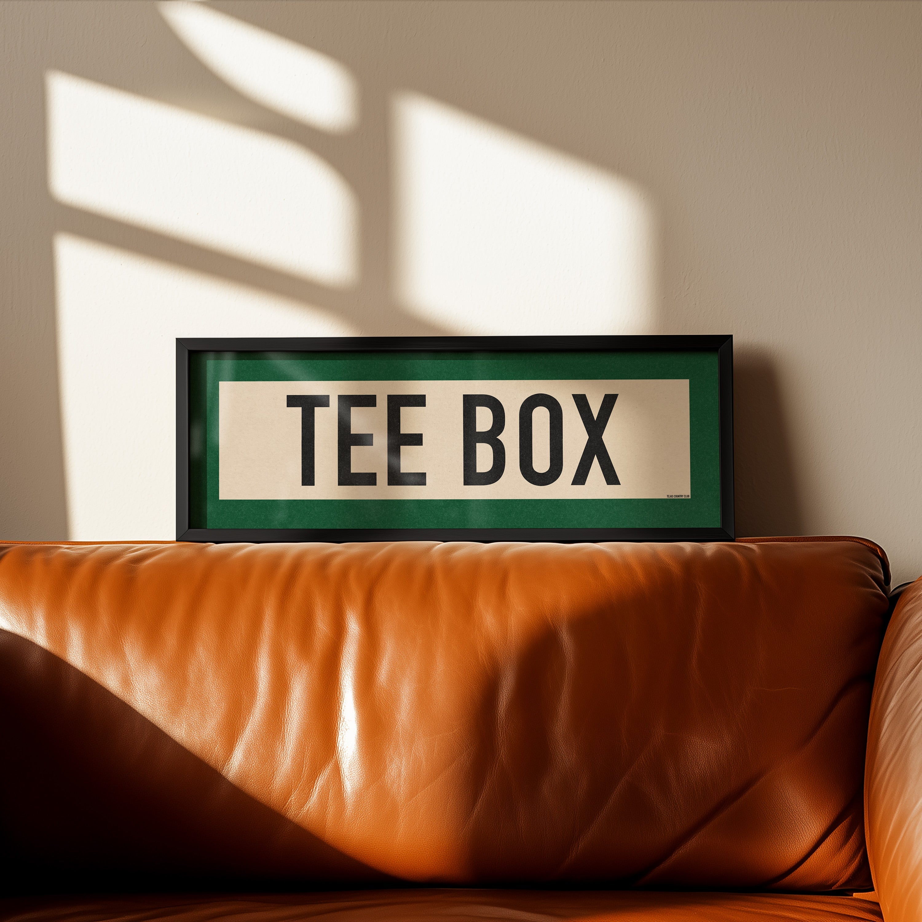 Framed Tee Box Golf Scroll Art