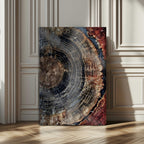 Tree Rings Wall Art Canvas Print | Framed Rustic Wood Grain