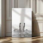 Black White Splash Wall Art | Framed Ocean Water Canvas