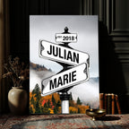 Personalized Street Sign Art Canvas Print