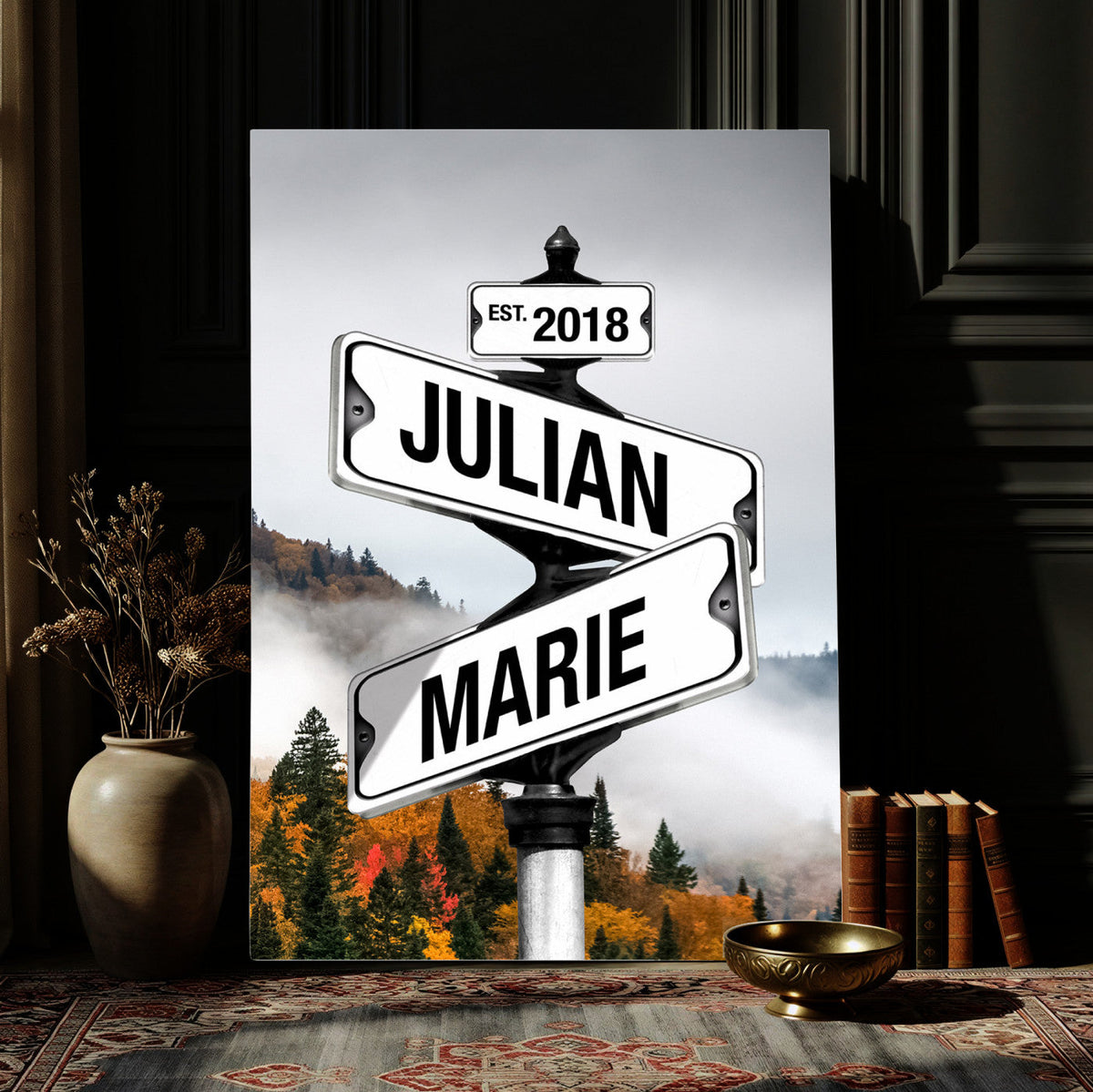 Personalized Street Sign Art Canvas Print