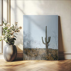 Saguaro Cactus Wall Art Canvas Print, Framed Desert Landscape Art, Southwestern Boho Decor