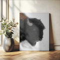 Western Rustic Wall Art Canvas Print, Framed Black and White Buffalo Photography, Wildlife Country Decor