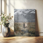 Wild Elk Wall Art Canvas Print, Framed Mountain Wilderness Majestic Animal Artwork
