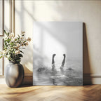 Black White Splash Wall Art | Framed Ocean Water Canvas