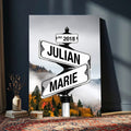 Personalized Street Sign Art Canvas Print