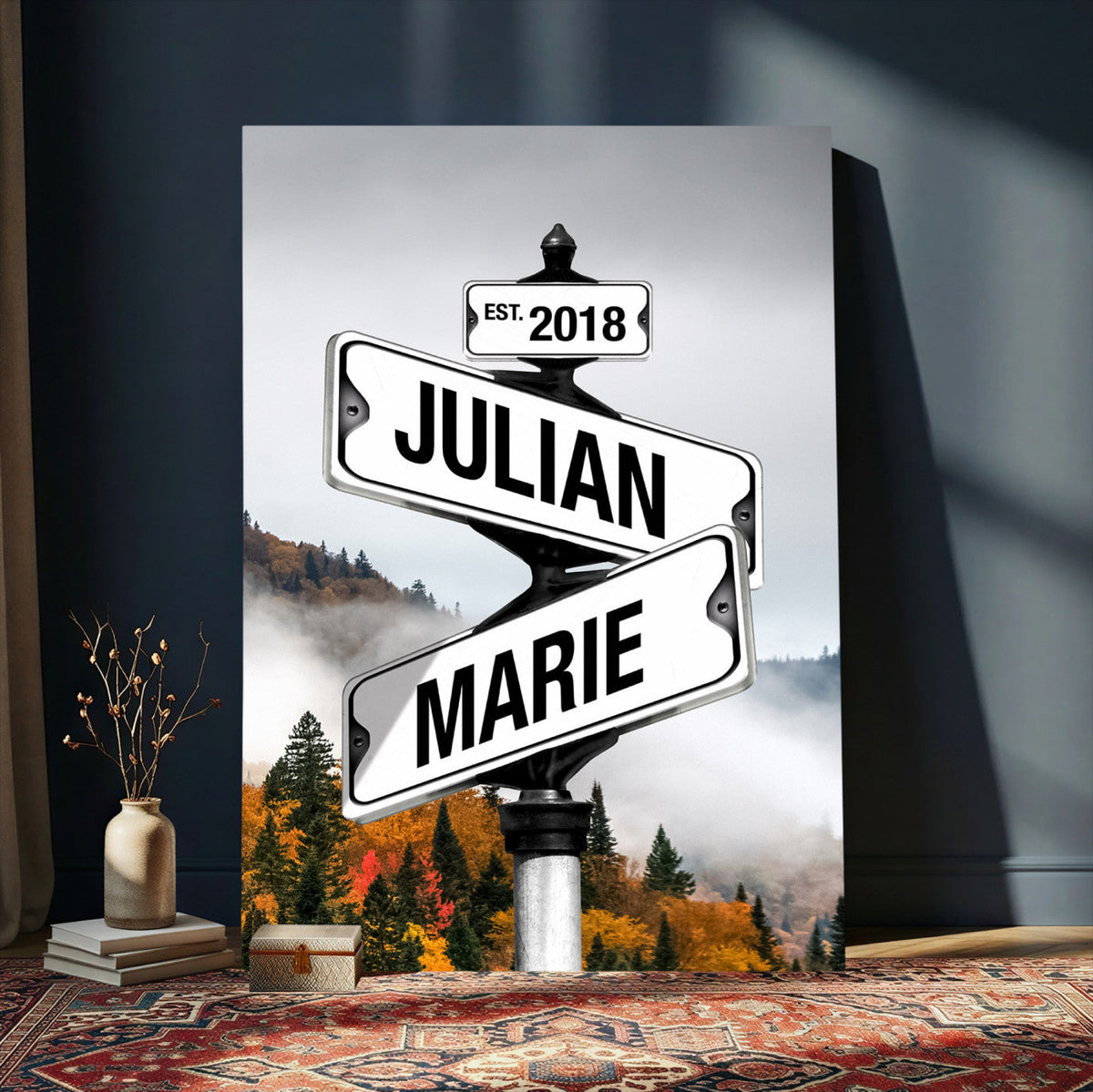 Personalized Street Sign Art Canvas Print