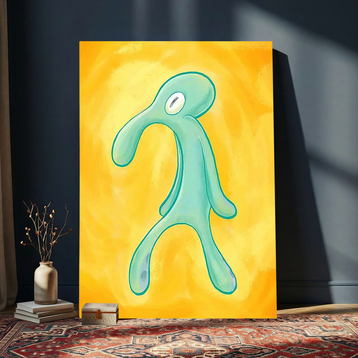 Squidward Tentacles Wall Art Canvas Print | Bold and Brash