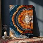 Abstract Wood Grain Canvas Print, Tree Ring Pattern Wall Art