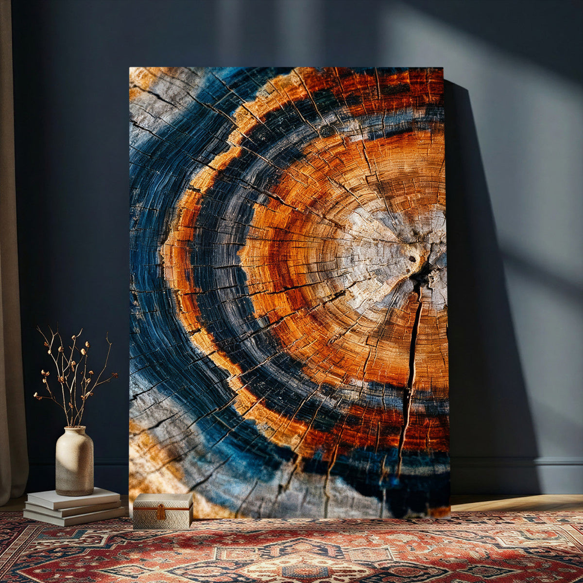 Abstract Wood Grain Canvas Print, Tree Ring Pattern Wall Art
