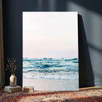 Ocean Wave Wall Art Canvas Print, Minimal Seascape