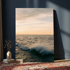 Ocean Wave Wall Art Canvas Print, Calm Coastal Nature Decor