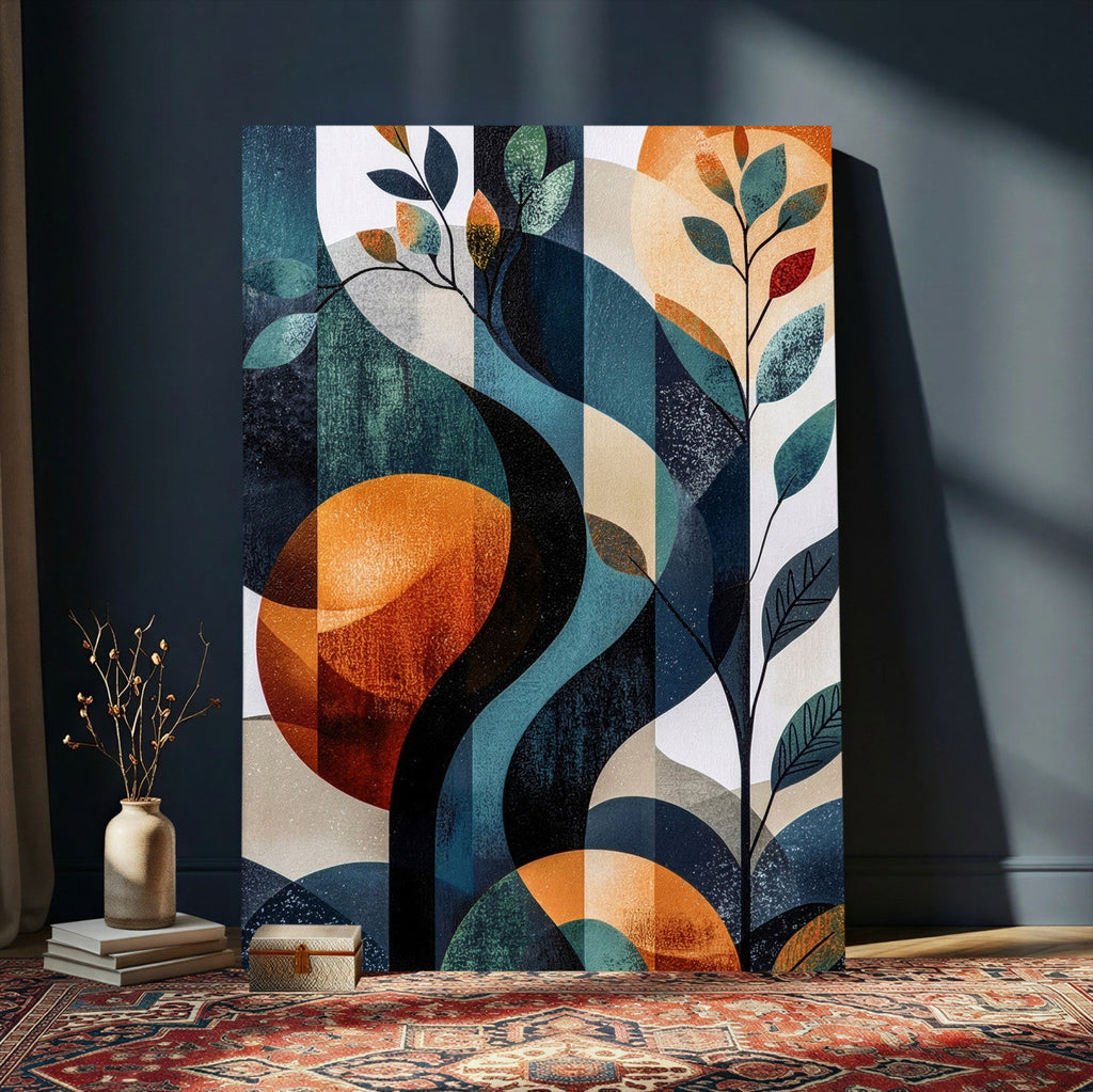 Abstract Flower Wall Art Canvas Print