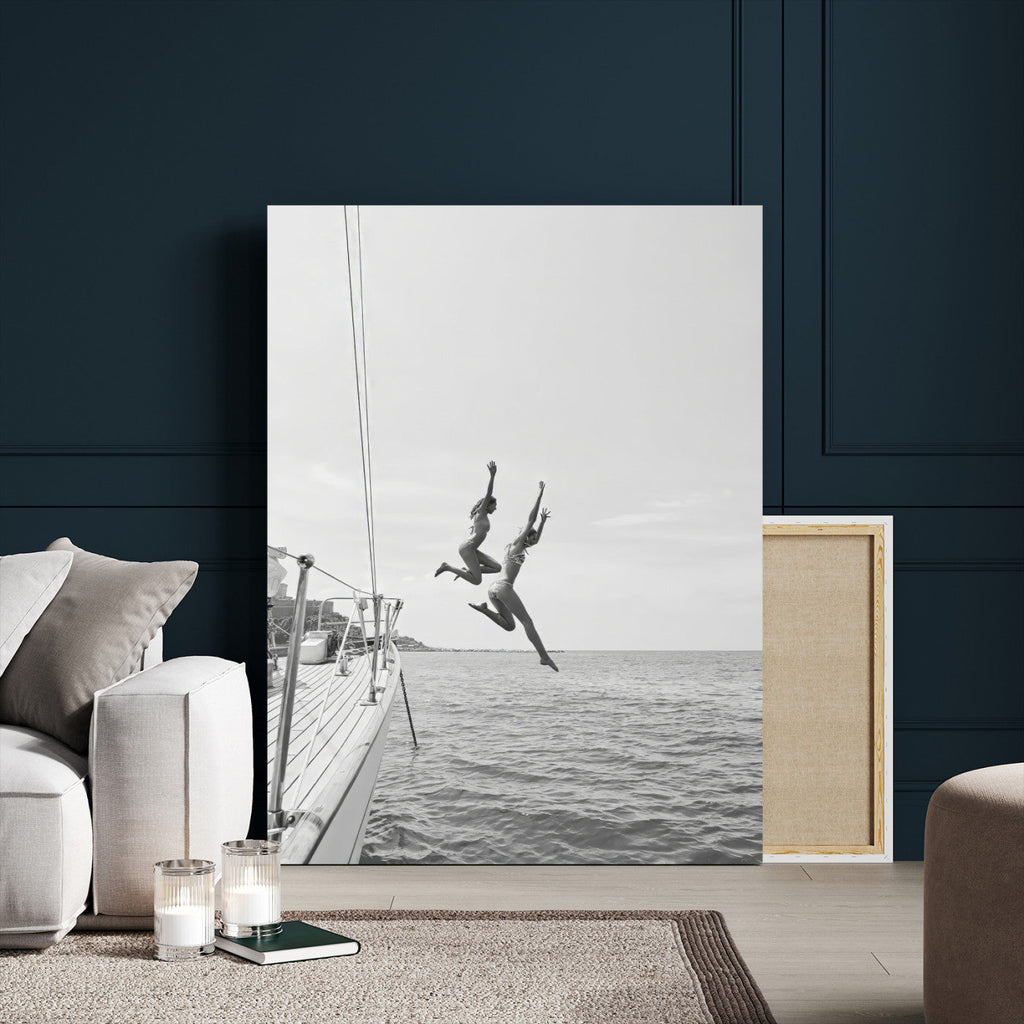 Ocean Dive Wall Art | Summer Splash Canvas Print, Waves and Sea