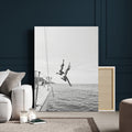Ocean Dive Wall Art | Summer Splash Canvas Print, Waves and Sea