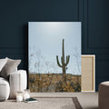 Saguaro Cactus Wall Art Canvas Print, Framed Desert Landscape Art, Southwestern Boho Decor