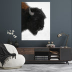 Western Rustic Wall Art Canvas Print Framed Buffalo