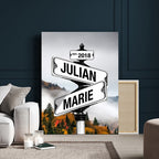 Personalized Street Sign Art Canvas Print