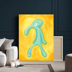 Squidward Tentacles Wall Art Canvas Print | Bold and Brash