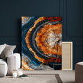 Abstract Wood Grain Canvas Print, Tree Ring Pattern Wall Art