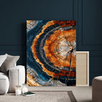 Abstract Wood Grain Canvas Print, Tree Ring Pattern Wall Art
