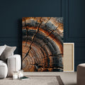 Abstract Tree Rings Wall Art Canvas Print, Wood Grain Rings Artwork