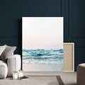 Ocean Wave Wall Art Canvas Print, Minimal Seascape