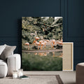 Flamingo Wall Art Canvas Print, Tropical Wildlife Scene
