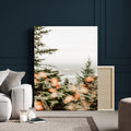 Fall Forest Wall Art Canvas Print | Soft Evergreen Woodland