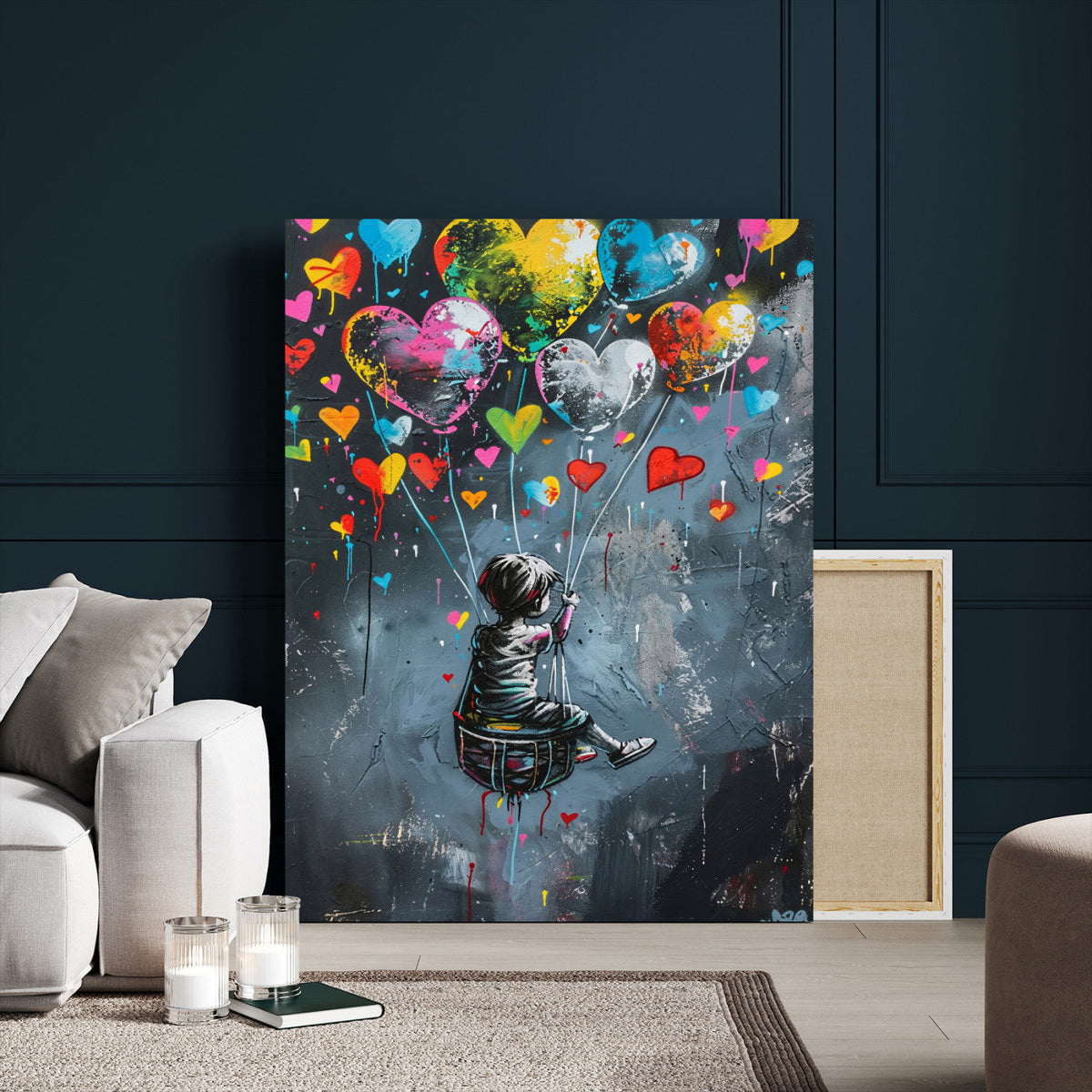 Banksy Balloon Canvas Print, Banksy Graffiti Art, Balloon Girl Street Art