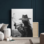Vintage Cowboy Wall Art Canvas Print - Western Gunslinger Revolver