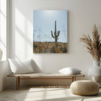 Saguaro Cactus Wall Art Canvas Print, Framed Desert Landscape Art, Southwestern Boho Decor