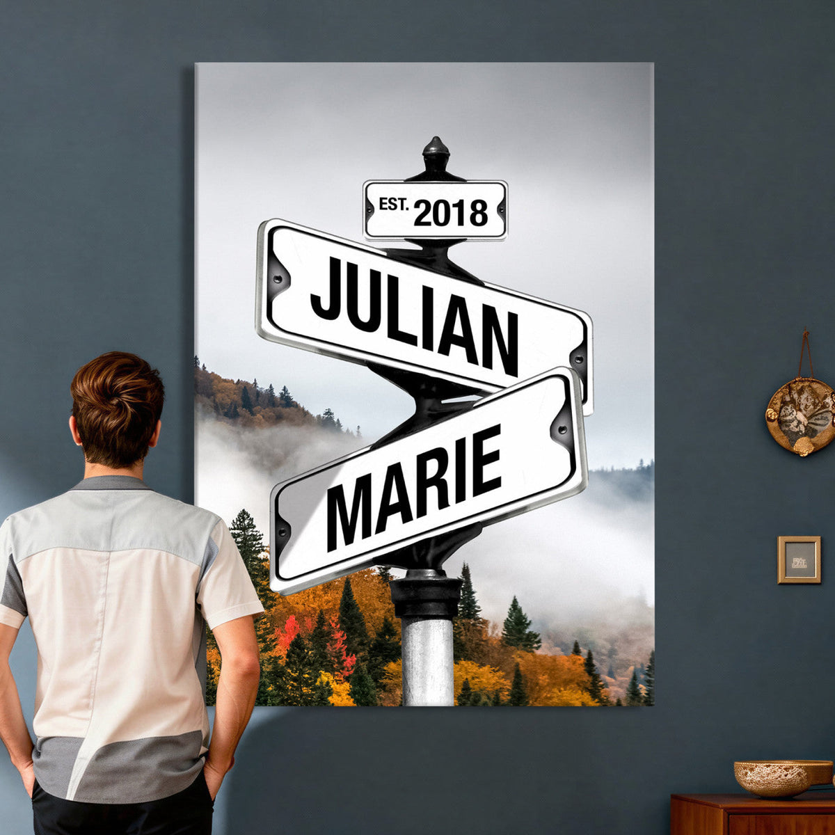 Personalized Street Sign Art Canvas Print